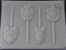 3508 Clown Face Head Chocolate or Hard Candy Lollipop Mold